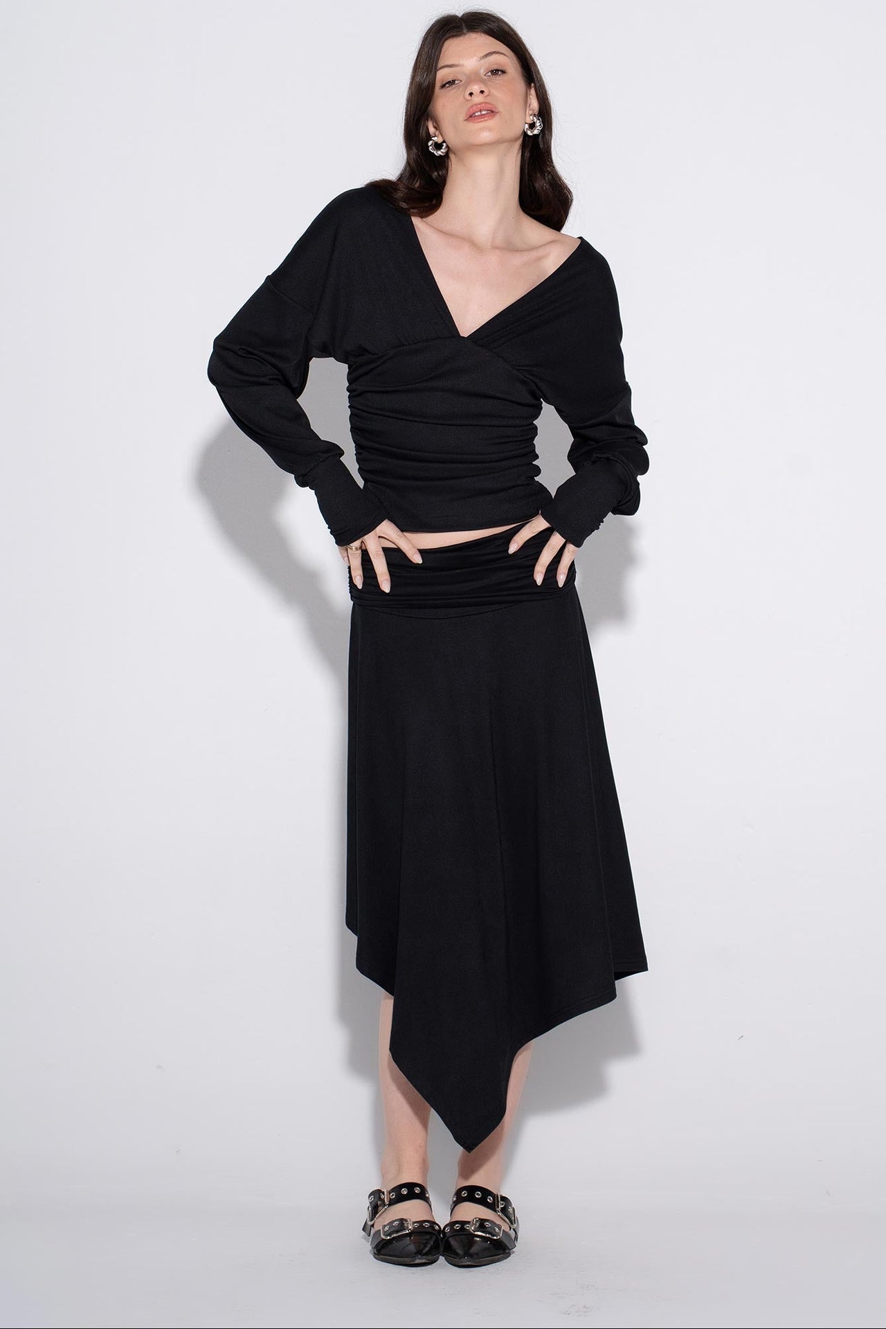 Nina Draped Set - Black