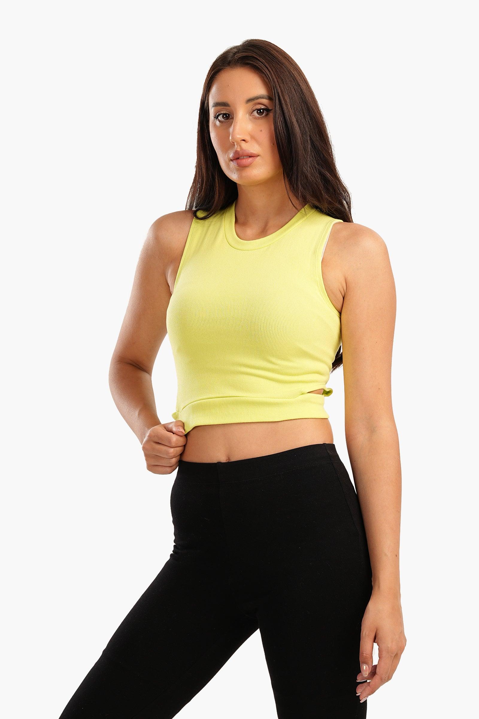 Ribbed Top with Cut Out Sides - Carina - ÙƒØ§Ø±ÙŠÙ†Ø§