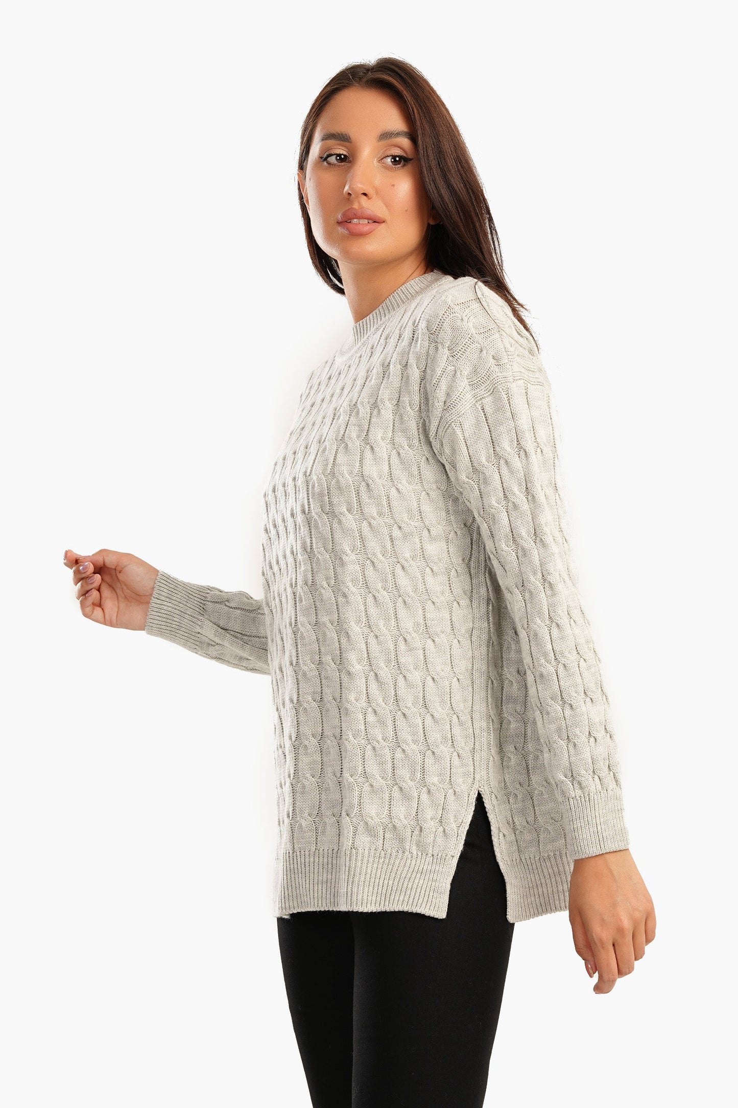 Knitted Pullover with Slits