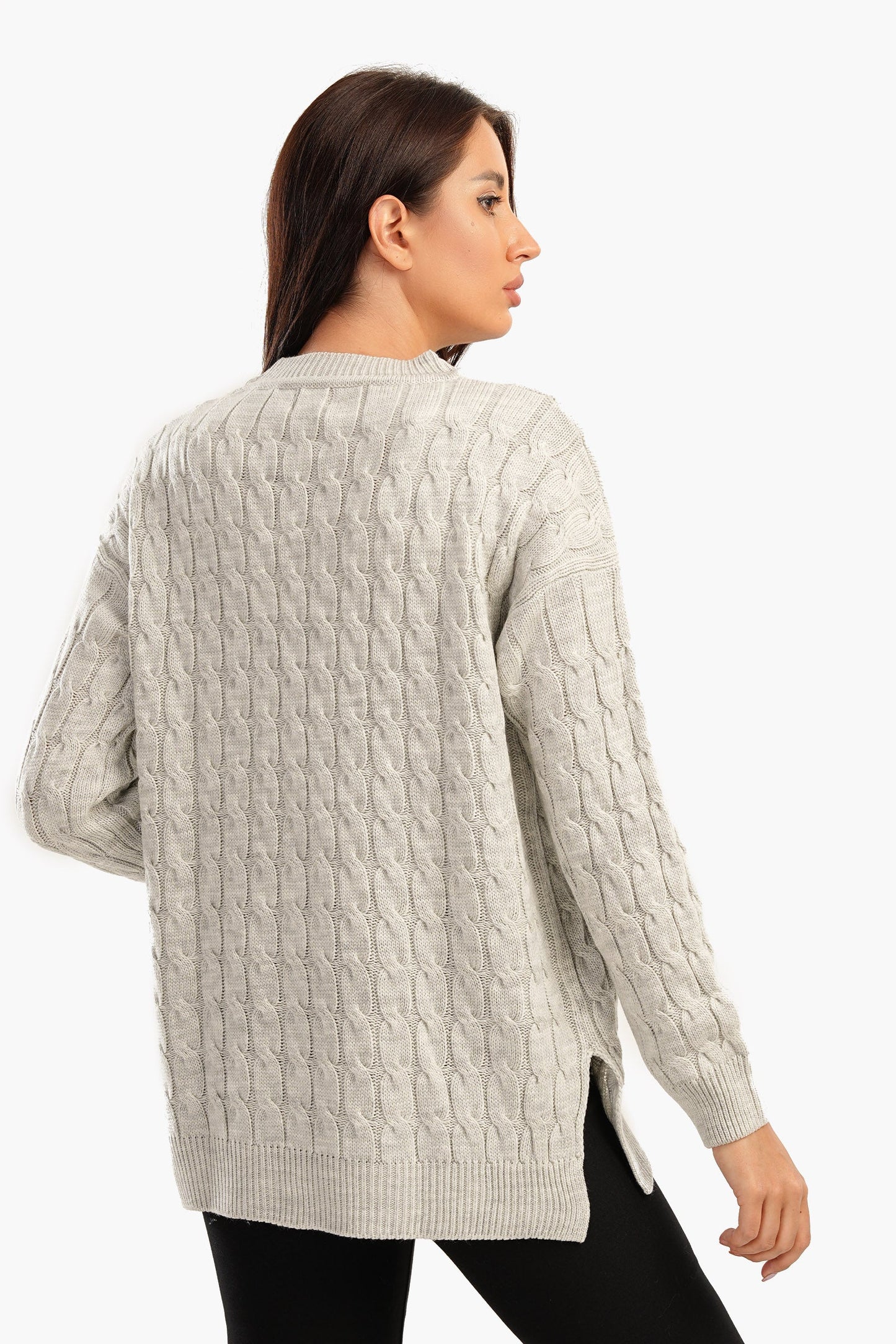 Knitted Pullover with Slits