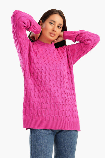 Knitted Pullover with Slits