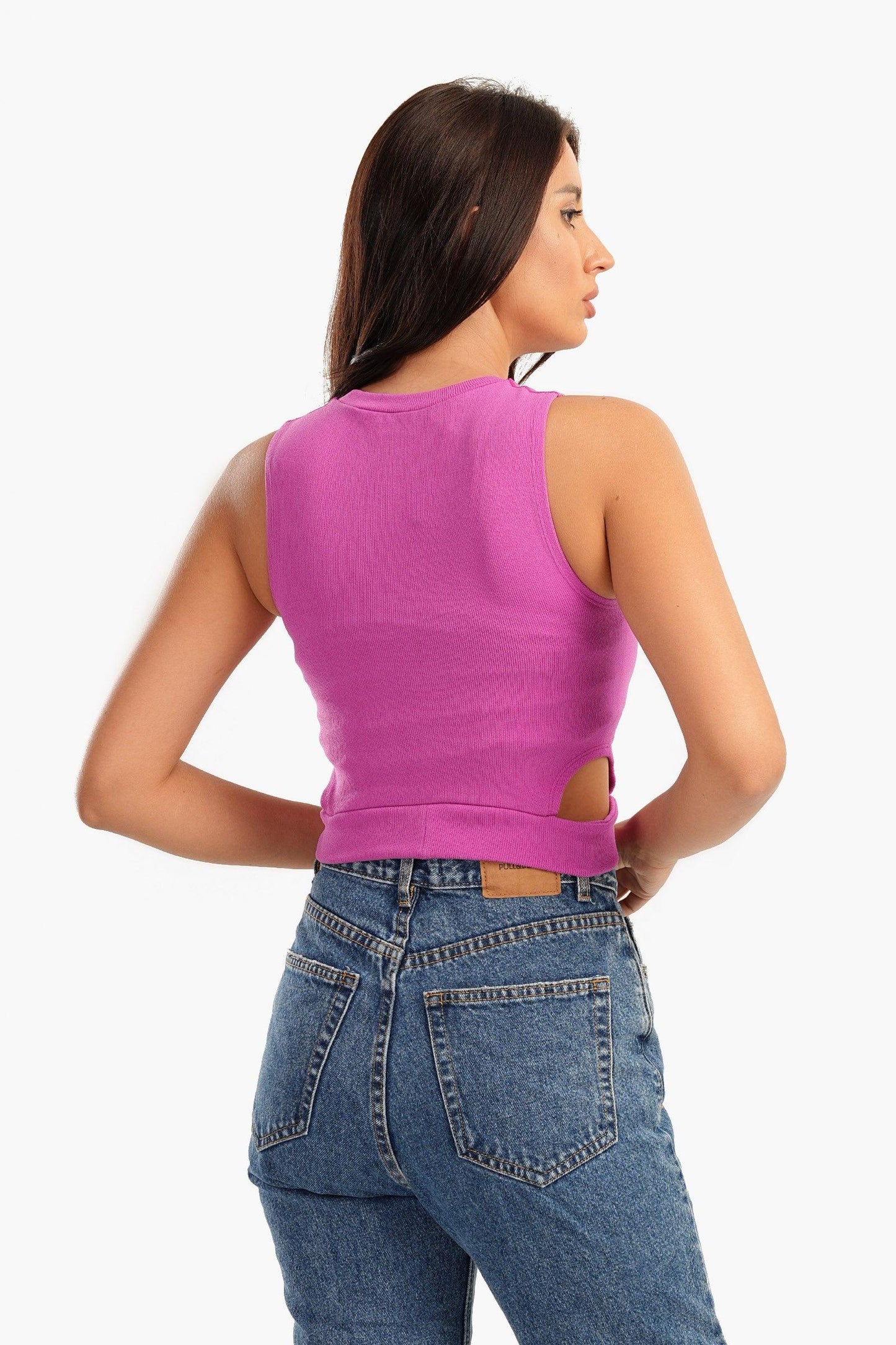 Ribbed Top with Cut Out Sides - Carina - ÙƒØ§Ø±ÙŠÙ†Ø§