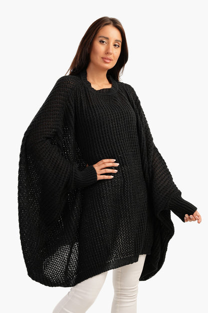 Poncho with Closed Cuffs