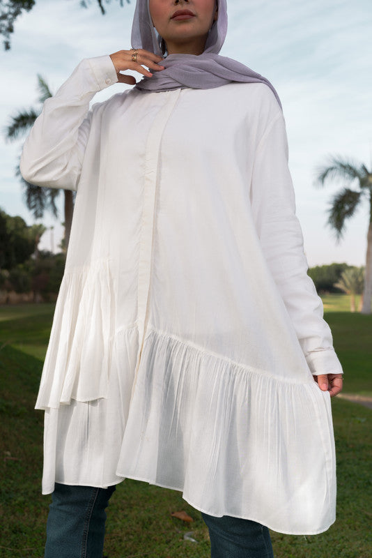 Viscose  Ruffle Shirt