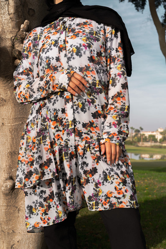 Floral Ruffle Shirt