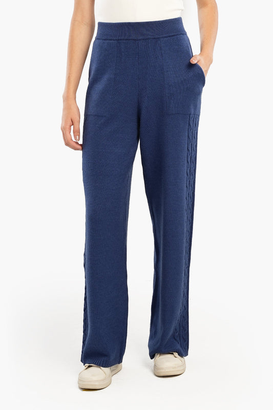 Lounge Pants with Cable Knit