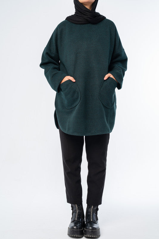 Oversized Pocketed Sweater