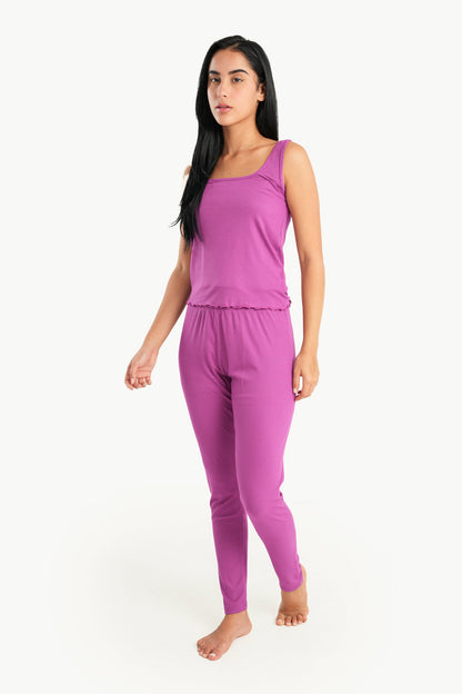 Frilled Hem Pajama Top