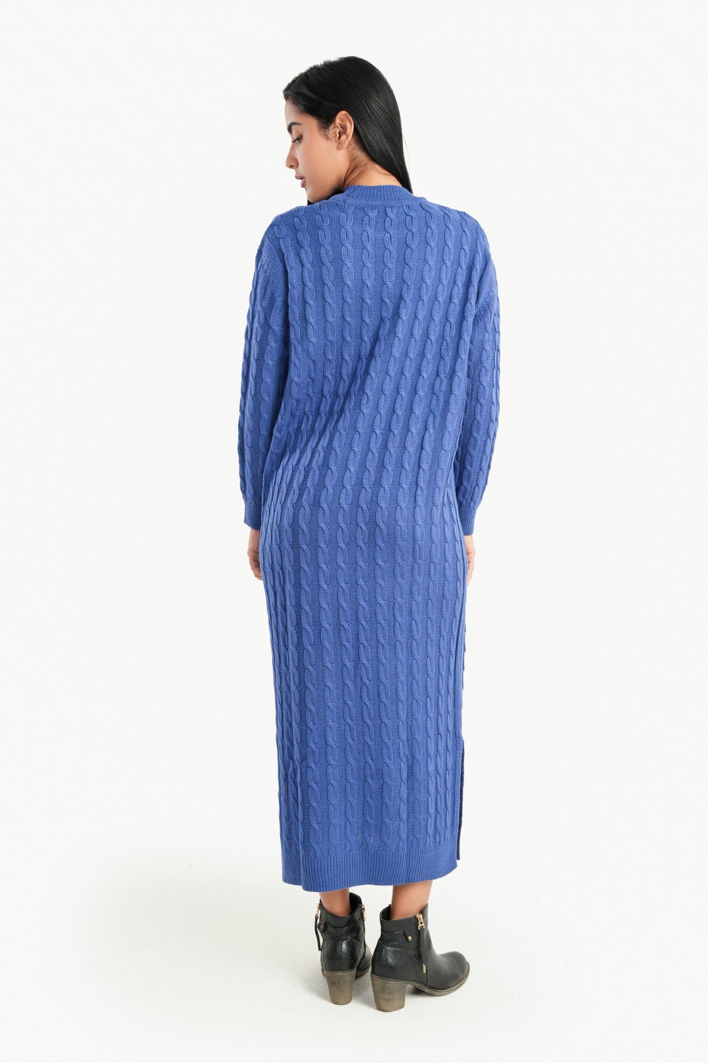 Cable Knitted Midi Dress