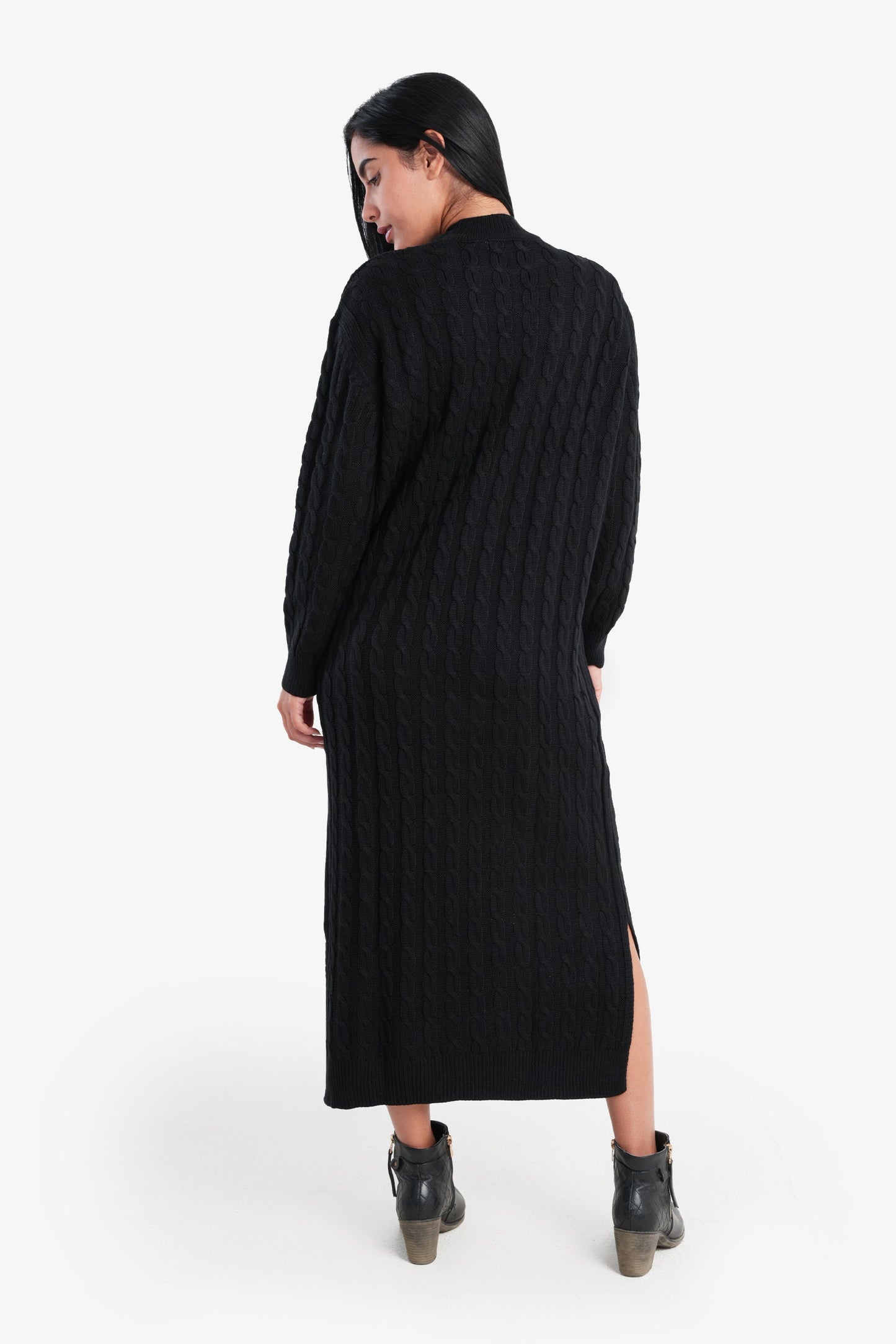 Cable Knitted Midi Dress