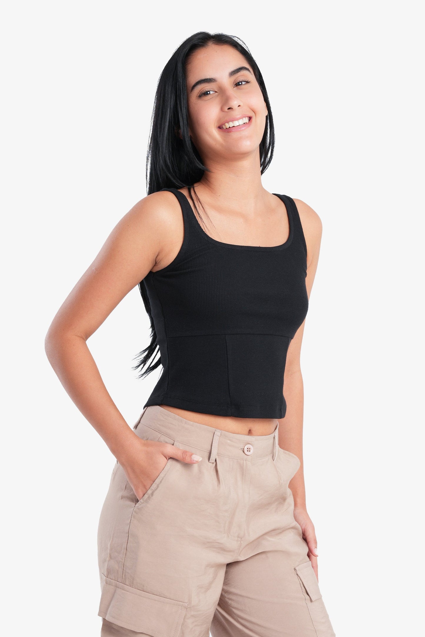 Cropped Ribbed Top