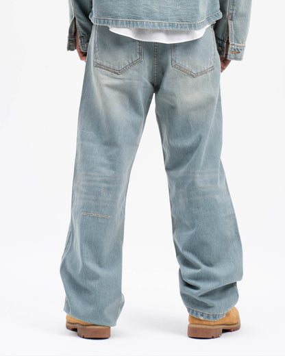 Wide Leg Jeans - Light Blue