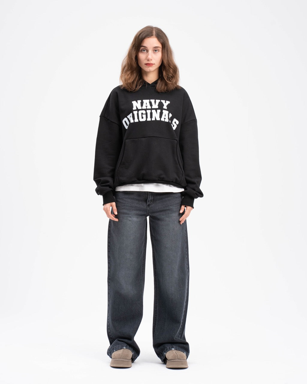 Cotton Milton Unisex Printed Hoodie – Black