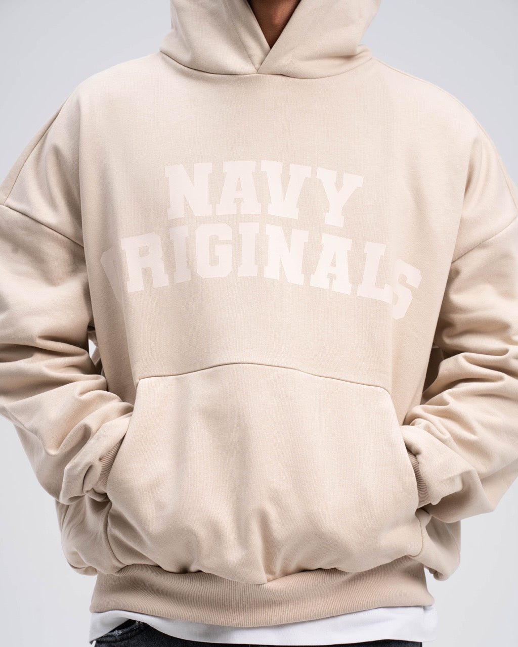 Unisex Varsity Hoodie - Beige