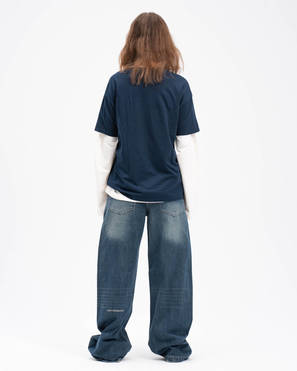 Wide Leg Jeans - Dark Blue