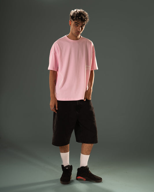 Cotton Oversized T-Shirt – Light Pink