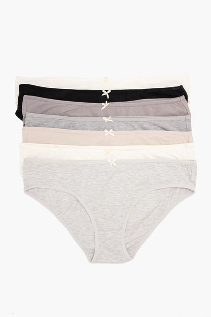 Pack of 7 Cotton Colored Bikini Panties – Multicolor