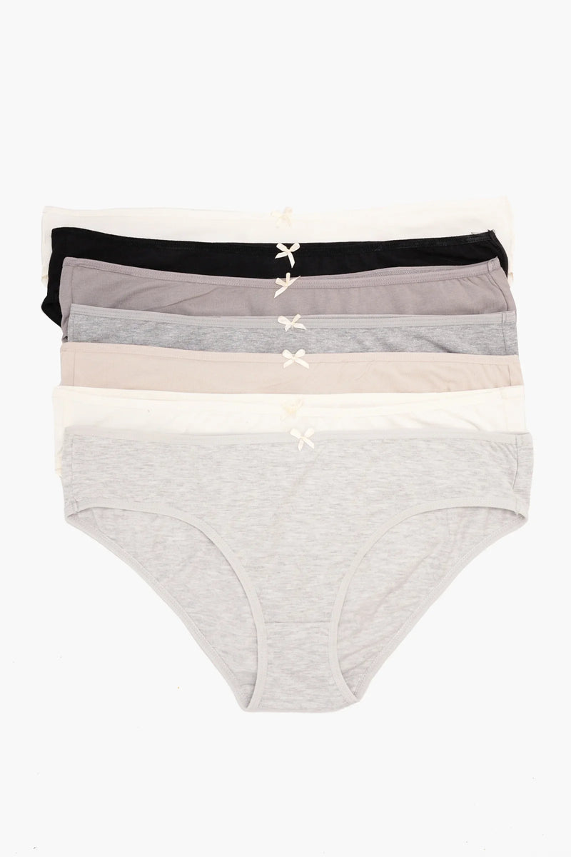 Pack of 7 Cotton Colored Bikini Panties – Multicolor