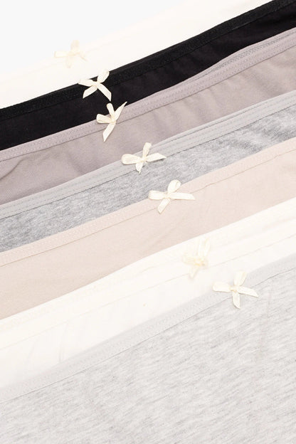 Pack of 7 Cotton Colored Bikini Panties – Multicolor