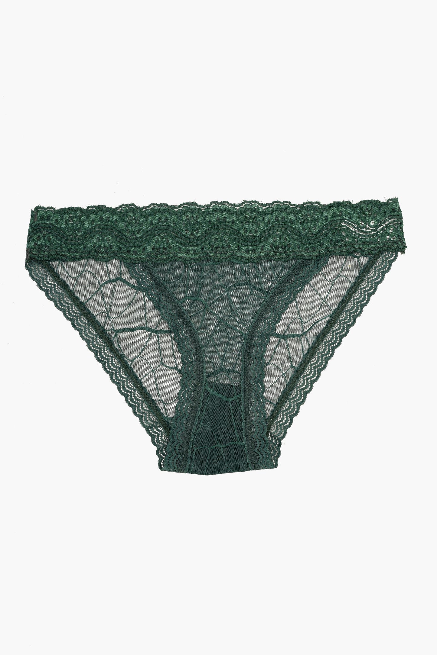 Essential Lace Bikini Panty - Deep Green