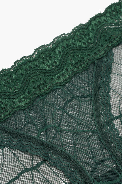 Essential Lace Bikini Panty - Deep Green