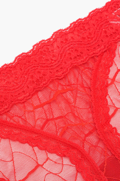 Essential Lace Bikini Panty - Red