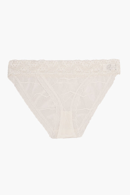 Essential Lace Bikini Panty - White