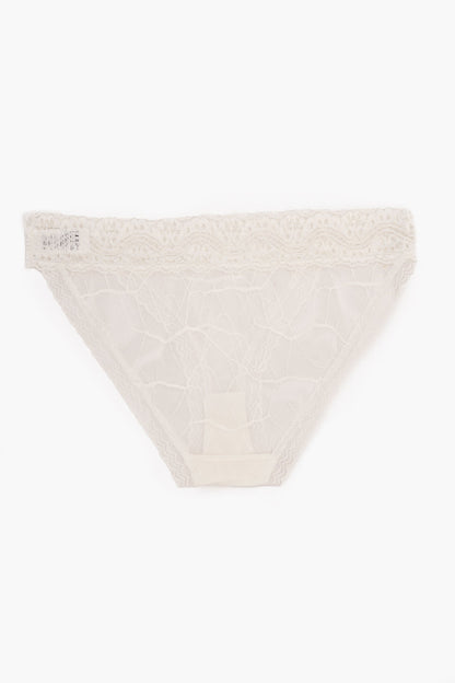 Essential Lace Bikini Panty - White