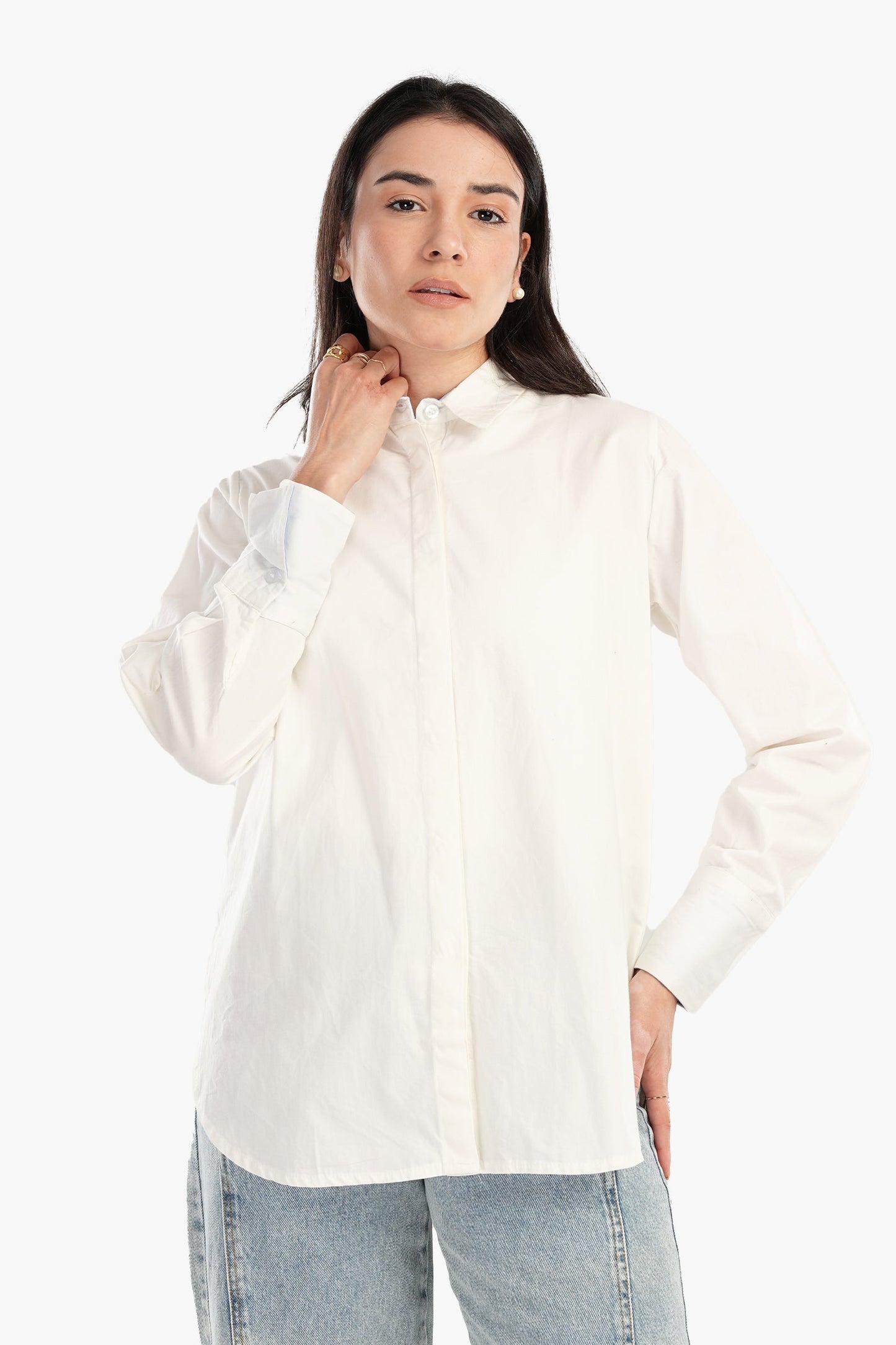 Poplin Shirt with Side Vents