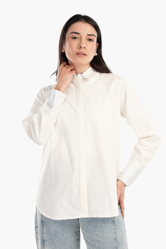 Poplin Shirt with Side Vents