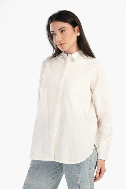 Poplin Shirt with Side Vents