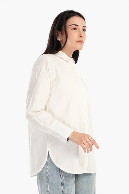 Poplin Shirt with Side Vents