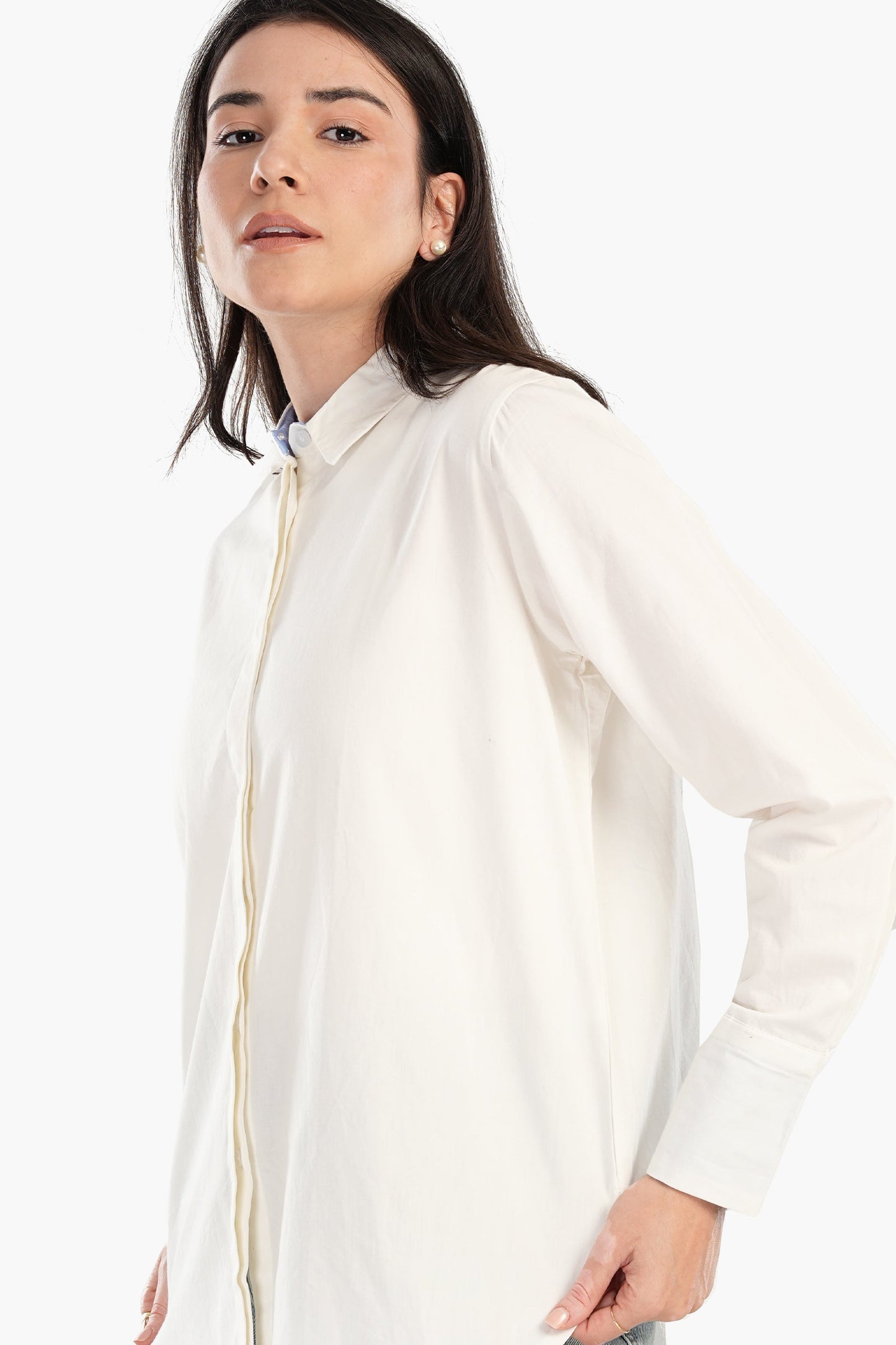 Poplin Shirt with Side Vents