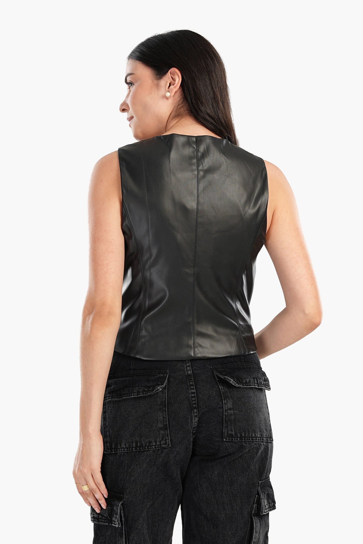 Black Leather Vest