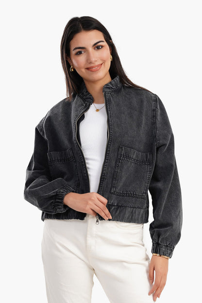 Bomber Denim Jacket