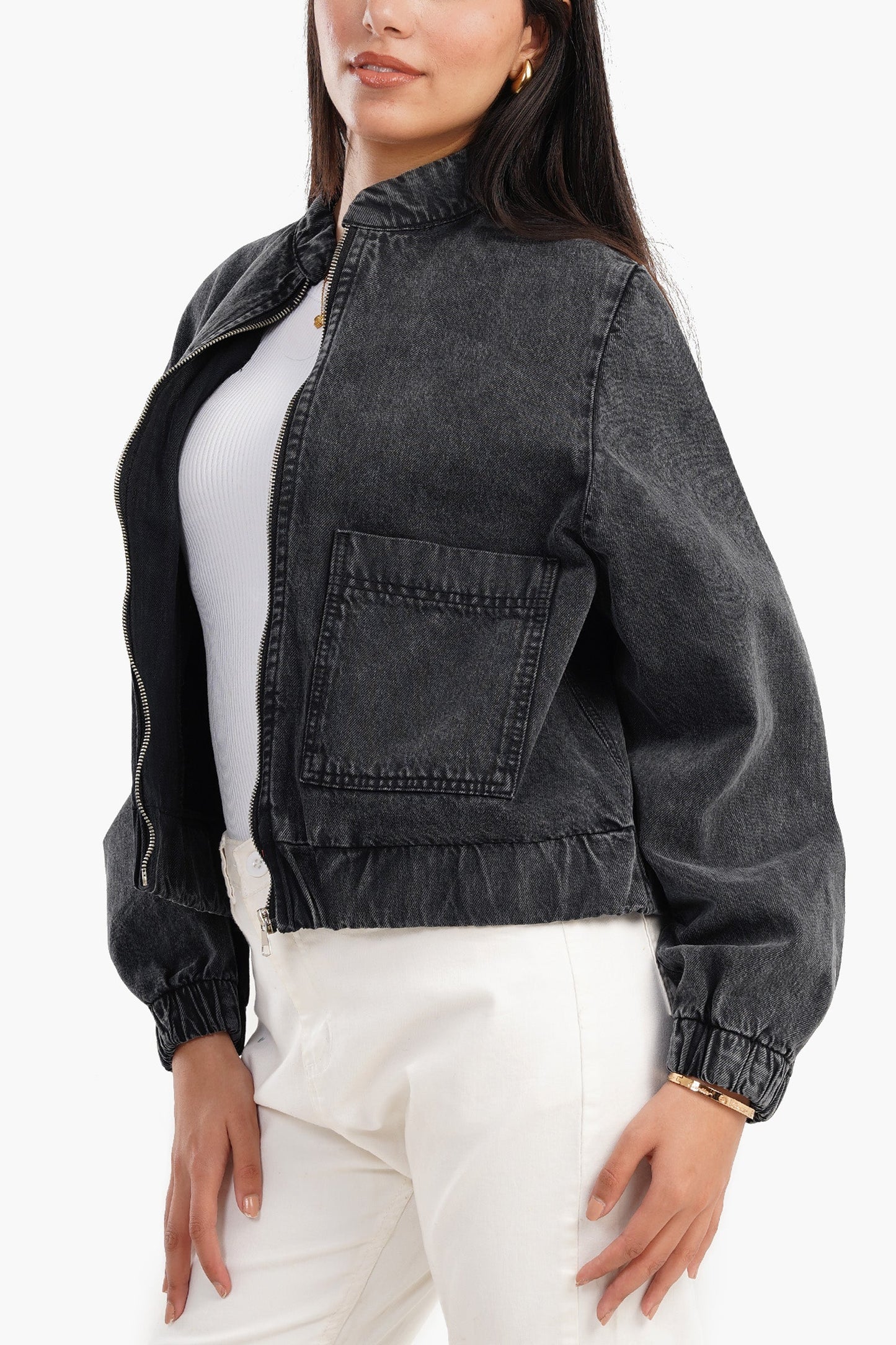 Bomber Denim Jacket