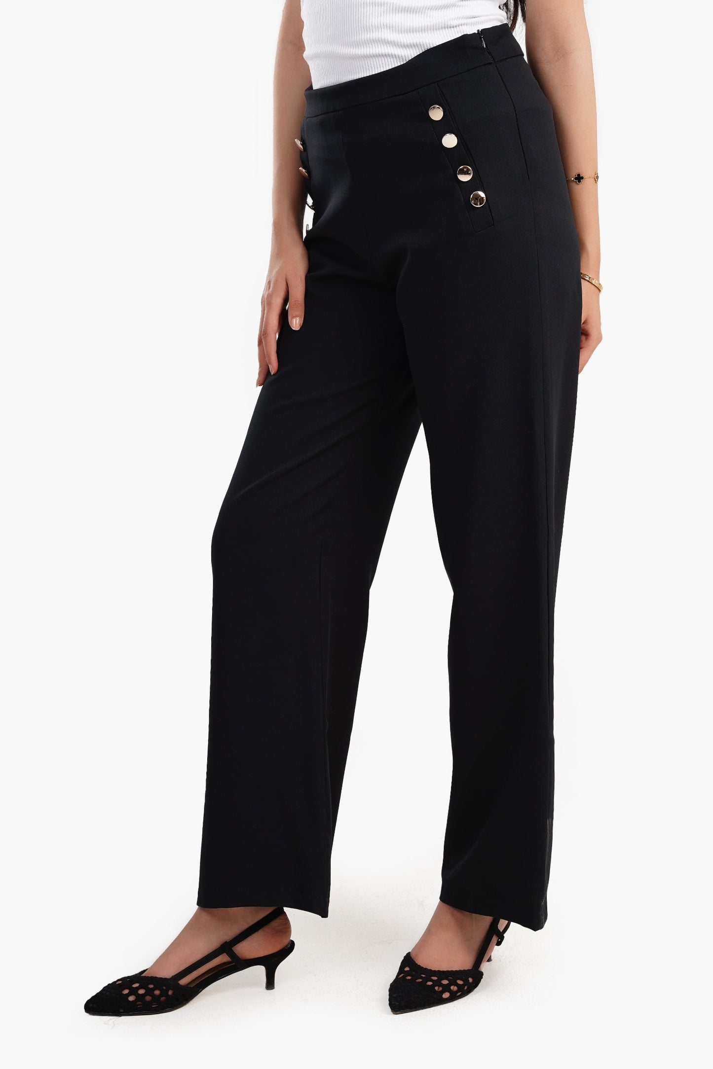 Pants with 8 Front Buttons