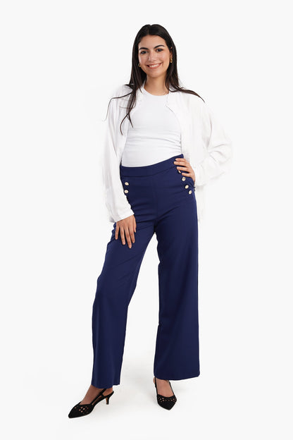 Pants with 8 Front Buttons