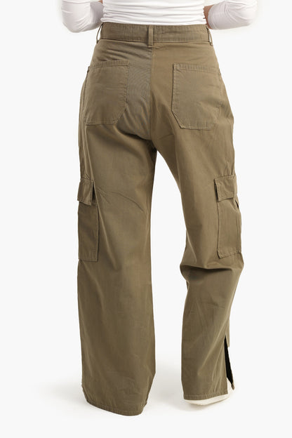 Linen Baggy Pants with Slits