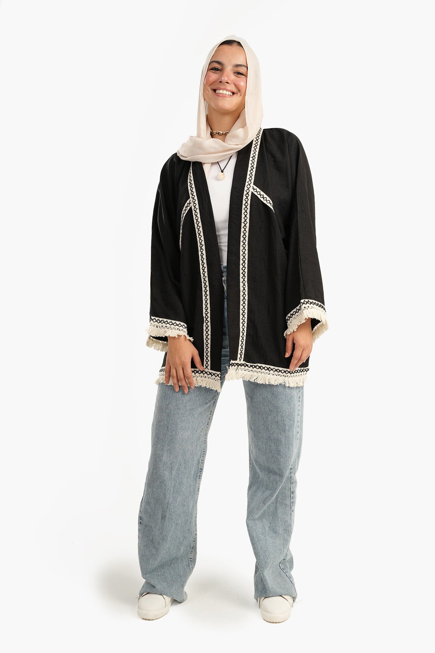 Linen Open Front Kimono