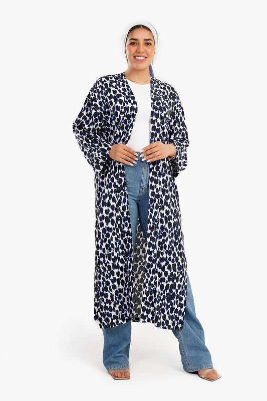 Midi Length Printed Kimono