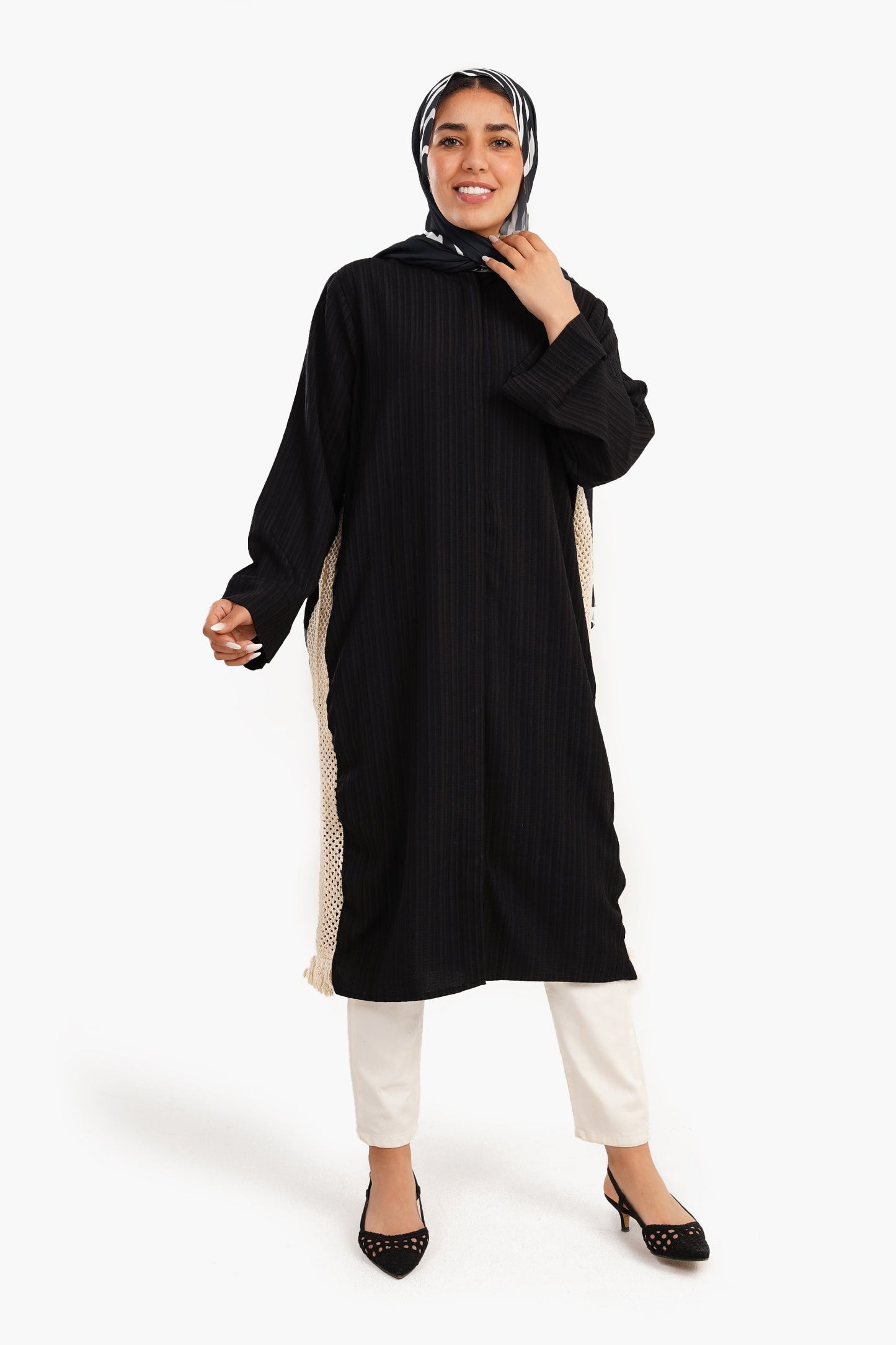 Shirt Dress with Side Trico