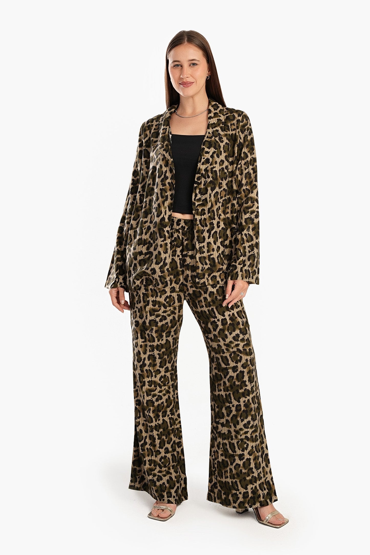 All Over Animal Print Blazer