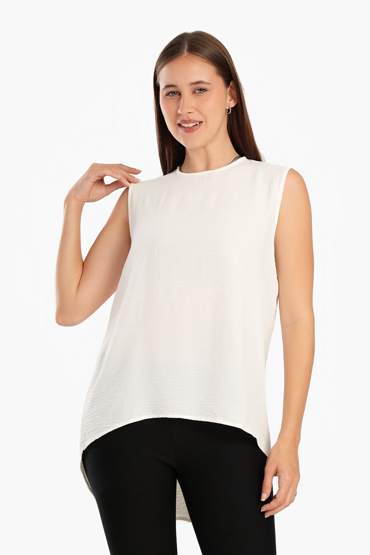 Asymmetrical Sleeveless Blouse