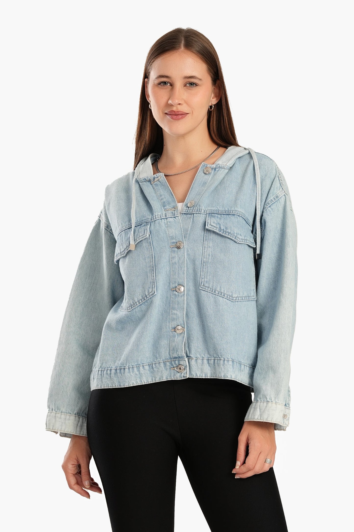 Hooded Denim Shirt