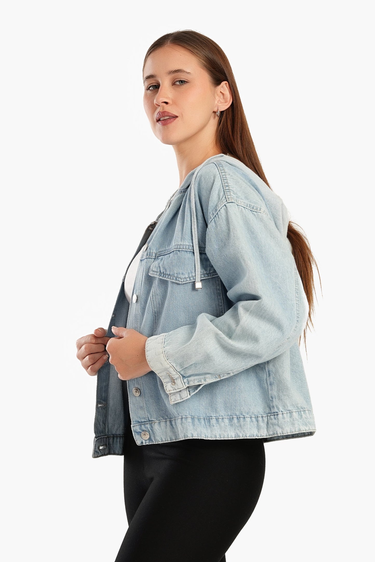 Hooded Denim Shirt