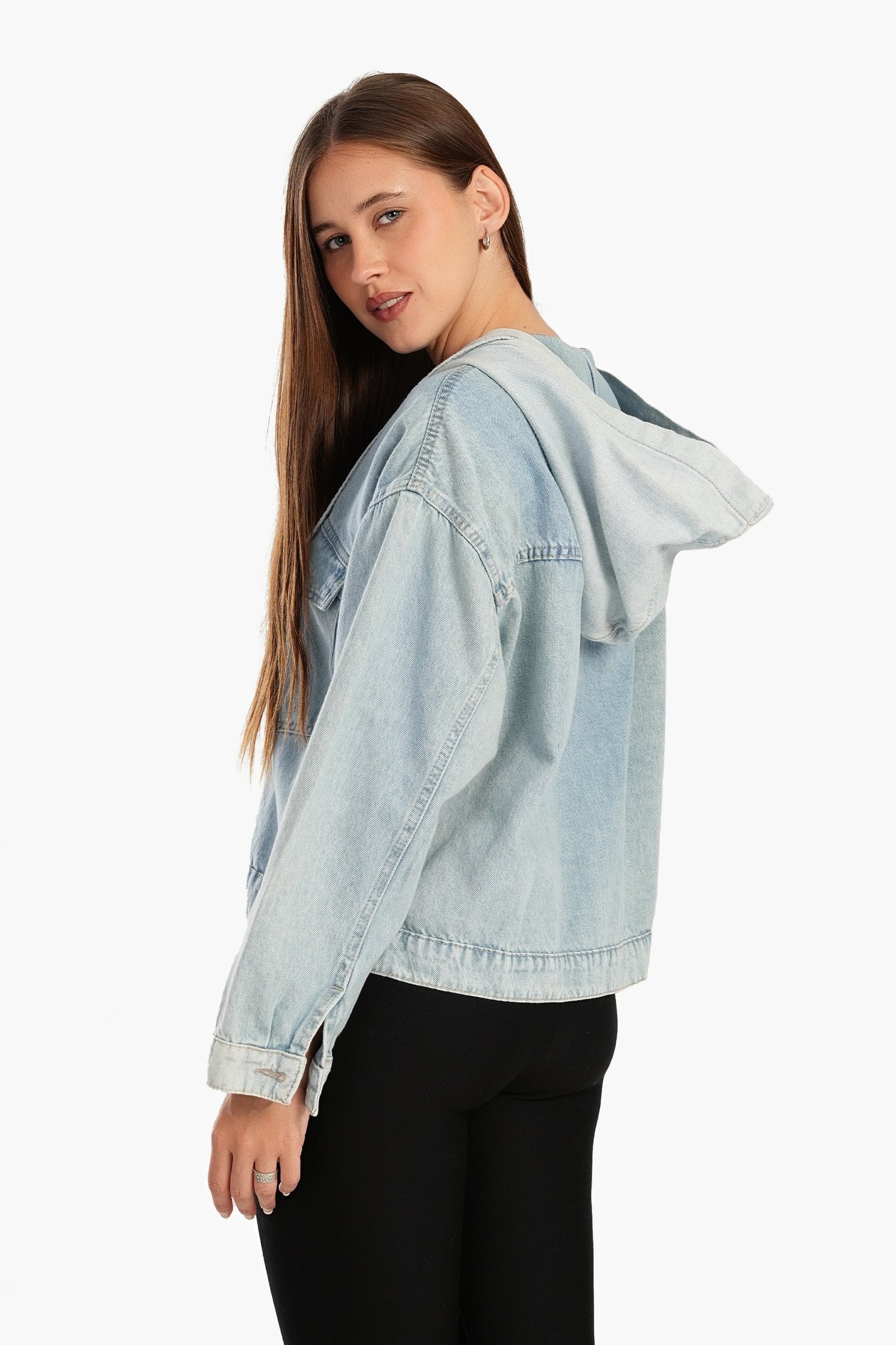 Hooded Denim Shirt