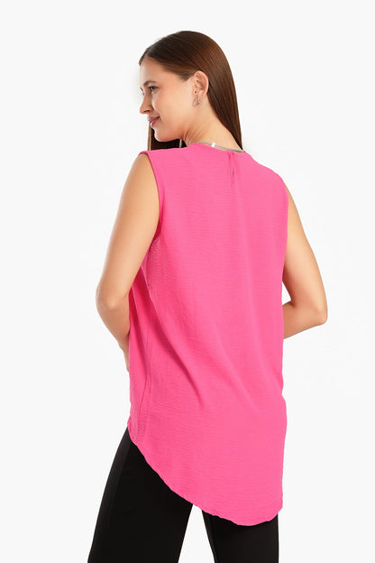 Asymmetrical Sleeveless Blouse