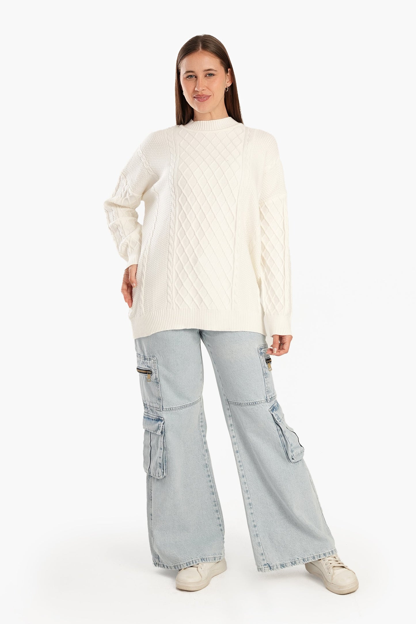 High Ribbed Neck Pullover