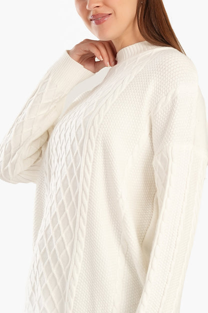 High Ribbed Neck Pullover